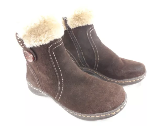 Bare Traps Elexa Brown Suede Boots Lined Side Zip Women's 6.5M  Stay Dry System