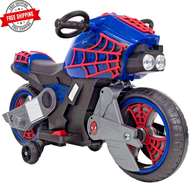 6 volt spiderman motorcycle
