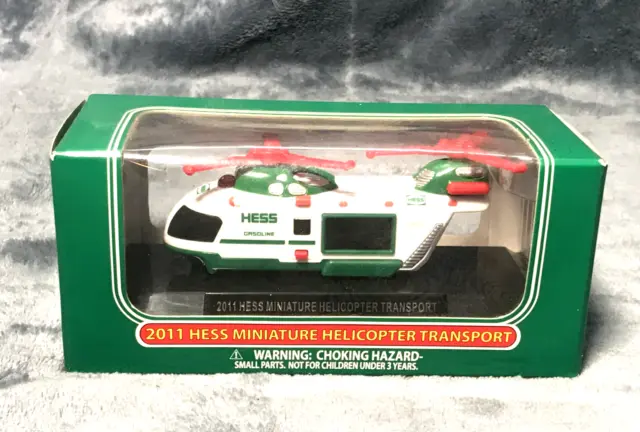 Mini Hess Truck Helicopter Transport 2011 New In Box