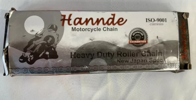 BNIB HANNDE Gold Motorcycle Chain Heavy Duty Roller Chain 428 H- 1189L- CG H27