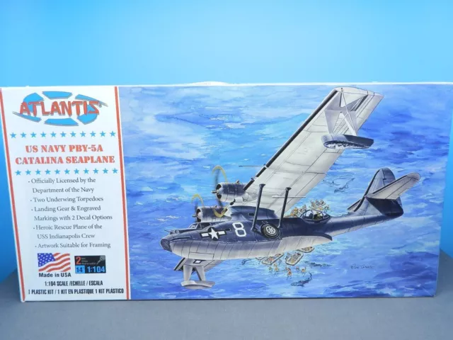 Atlantis 1/104 PBY-5A US Navy Catalina Seaplane Plastic Model Kit M5301