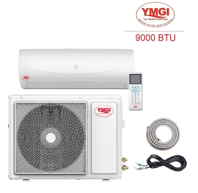 Mini Split Ductless Air Conditioner YMGI 9000 BTU Heat Pump 110-115V Sep