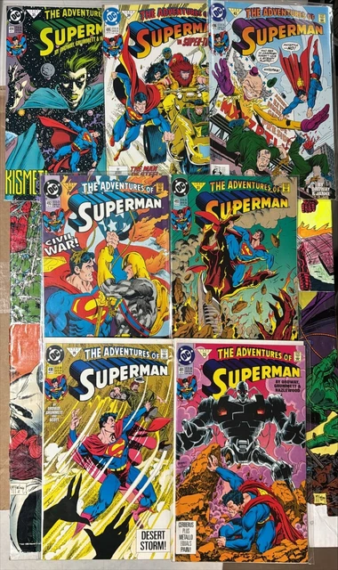The Adventures Of Superman #490, 491, 492, 493, 494, 495, 496 Lot of 7 DC Comics