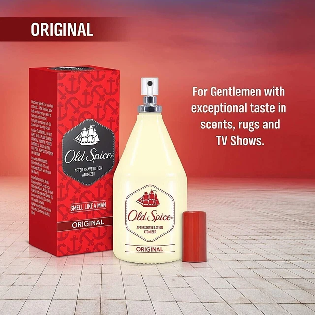 Old Spice After Shave Lotion - Original 150 ml - En Botella de Vidrio Blanco Clásico