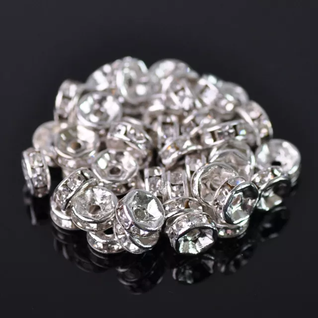 Wholesale Czech Crystal Rhinestone Rondelle Loose Spacer Beads 4/5/6/8/10/12mm