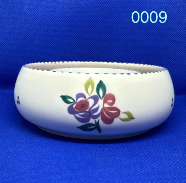 Poole Pottery Ring Flower Posy Vase, Traditional Ware 1950s Sprig Pattern