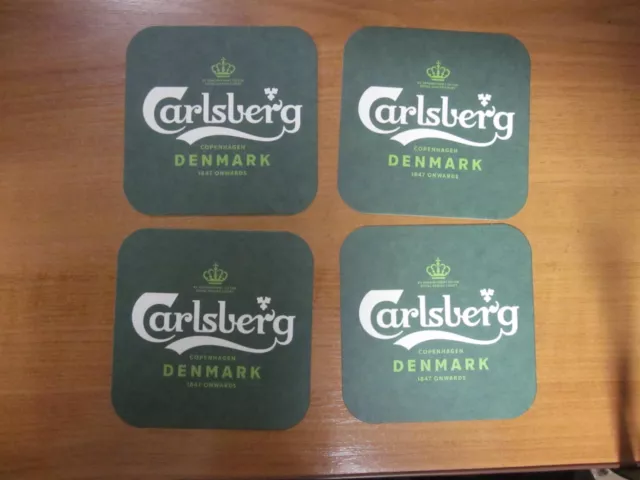 Carlsberg Beer Coasters (X4)