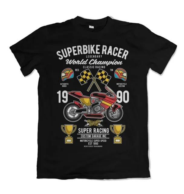 T-shirt uomo Superbike Racer moto uomo moto moto S-3XL