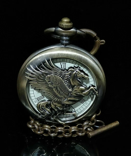 Chinese copper Handmade Exquisite Mechanics Pocket Watch 12569