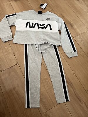 Ragazza 2 PEZZI NASA Outfit Età 9-10 NUOVO CON ETICHETTA