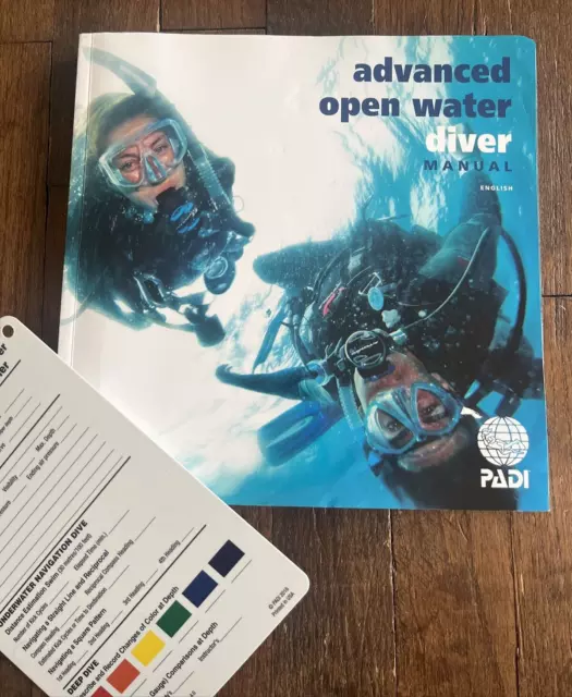 PADI Advanced Open Water Diver Crew Pak Manual w/data carrier