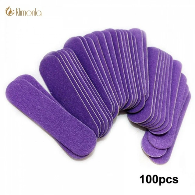 Mini limes à ongles en bois 100 pcs / lot outils de pédicure manucure soins...