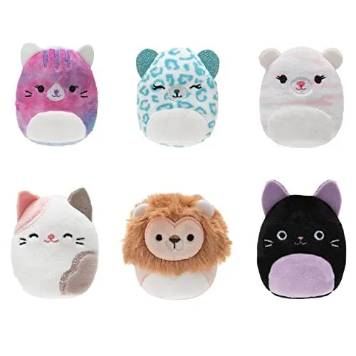 Squishville SQM0330 Pack of 6 Cuddly Purr-FECT Squad Six 2-Inch Plush-