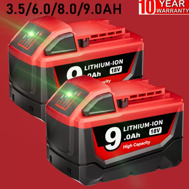 For Milwaukee for M18 Lithium 9.0, 8.0 AH Extended Capacity Battery 48-11-1860