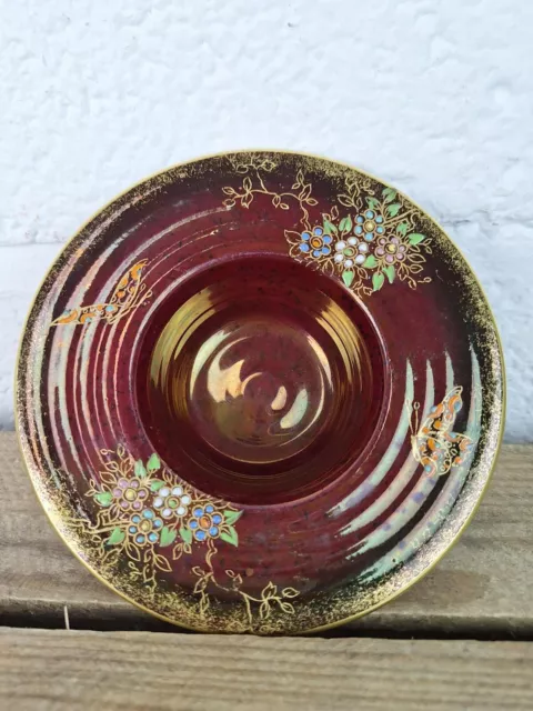 Collectible antique Crown Devon sylvan lustrine fieldings porcelain bowl 1930s