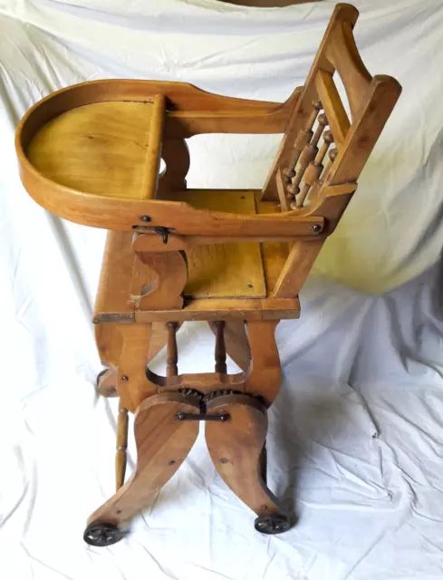 Antique Victorian Child's Metamorphic High Chair/ Rocking chair