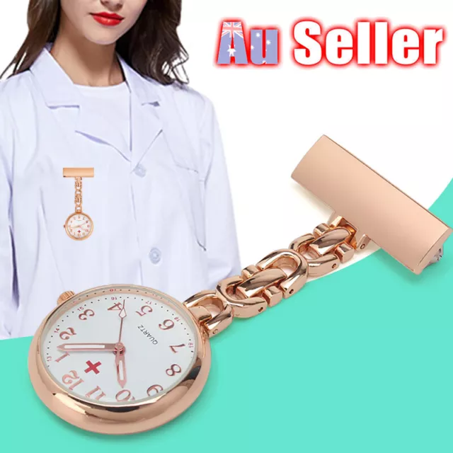 Nursing Pendant Large Face Nurse Fob Fashion Rose Gold Watch Pocket