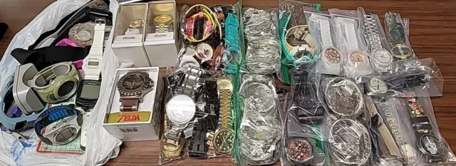 Large Watch Lot Mixed Used 7+Lbs St Moritz Titina Krug Baumen + Untested WL059B