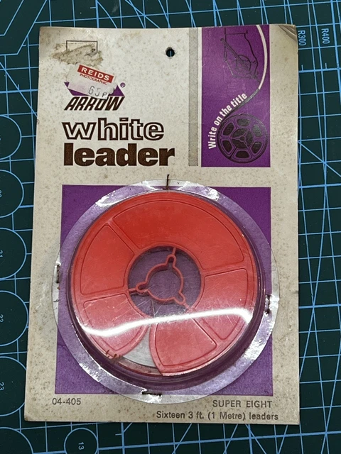 Vintage (Old Stock) White Leader For Super 8 (x16 Three Feet Leaders)