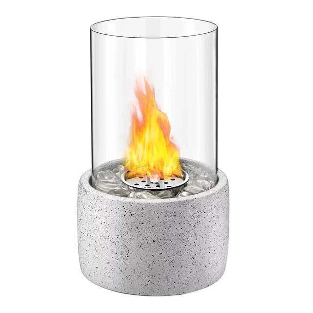 Mesa Fire Foce Tazón Redondo Gel Chimenea Geoda Decoración Interior Exterior