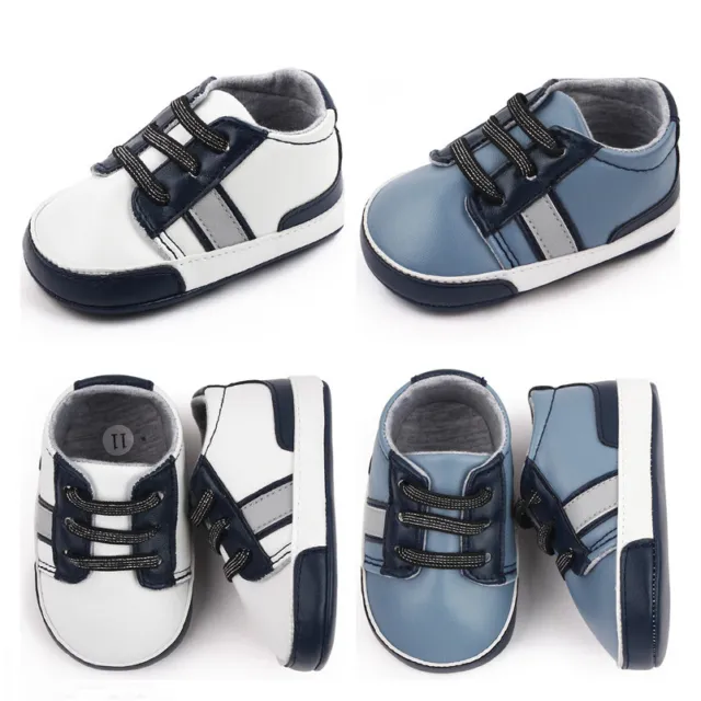 Newborn Baby Boy Pram Shoes Infant PreWalker Sports Sneakers First Step Trainers