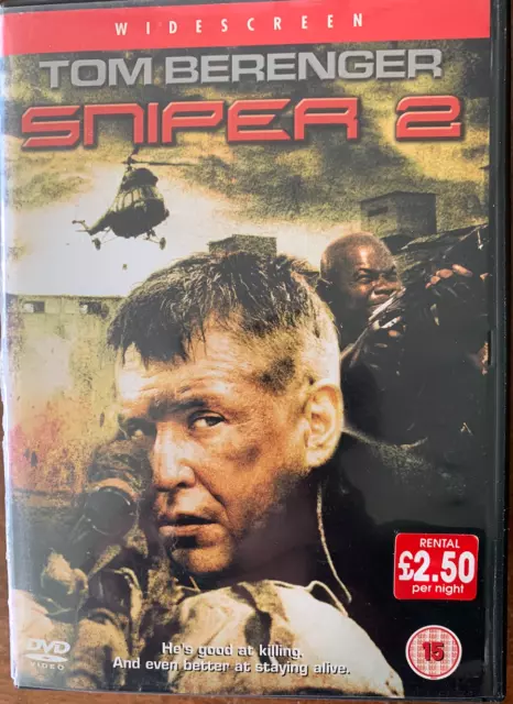 Sniper 2 DVD 2002 Action War Film Largeur / Tom Berenger