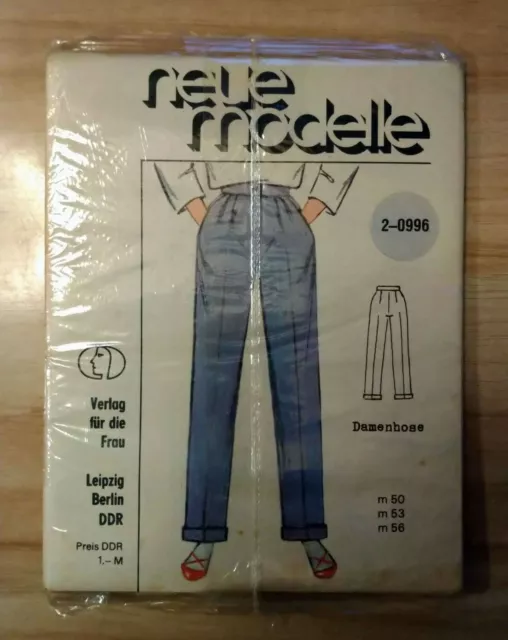 DDR Schnittmuster, Verlag für die Frau, Neue Modelle 2-0996 Damenhose