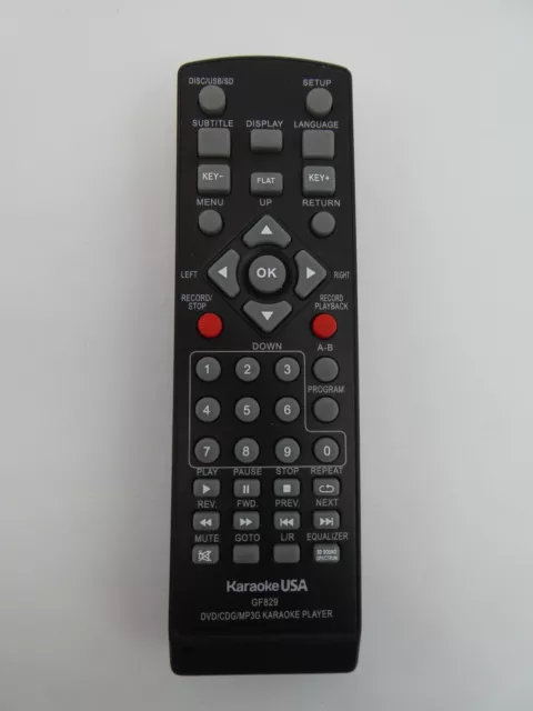 Karaoke USA GF829 Portable DVD/CDG/MP3G Karaoke Player Remote Control
