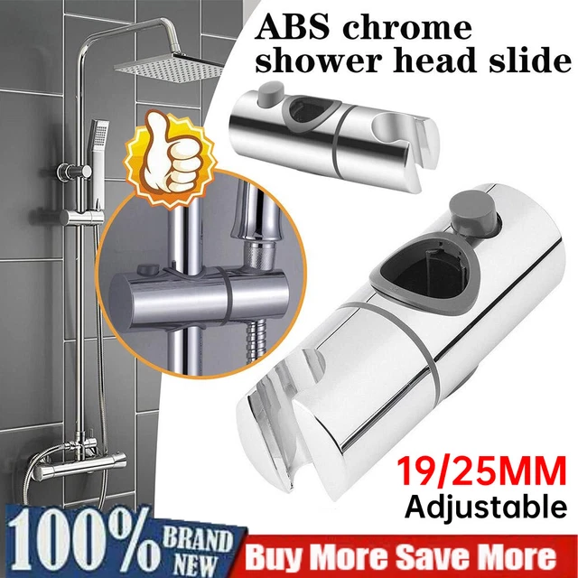19/25MM ADJUSTABLE SHOWER Head Holder Riser Bathroom Rail Bracket Sli £