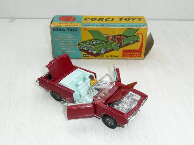 Corgi Toys 246 Chrysler Imperial W/figure  Boxed *Original*