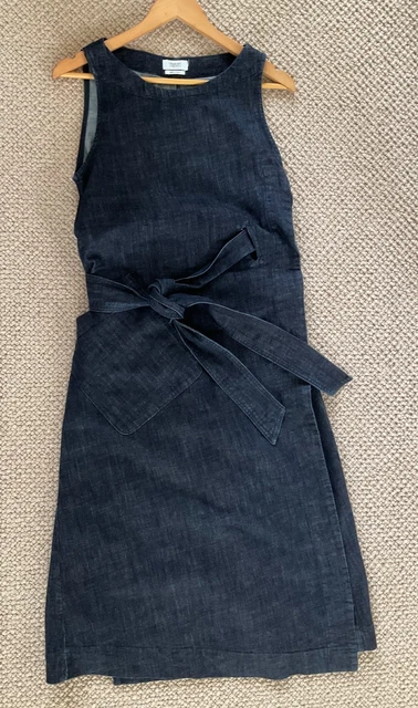 toast denim pinafore dress Velvet mid-length dress Toast Navy size 8 UK in Velvet