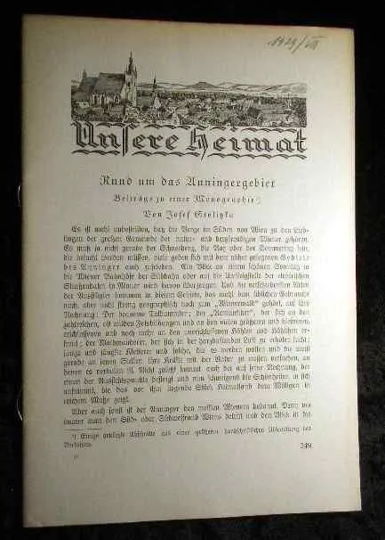 Unsere Heimat. - Neue Folge Jahrgang II., 1929, Nr. 8 - Monatsblatt des Vereines