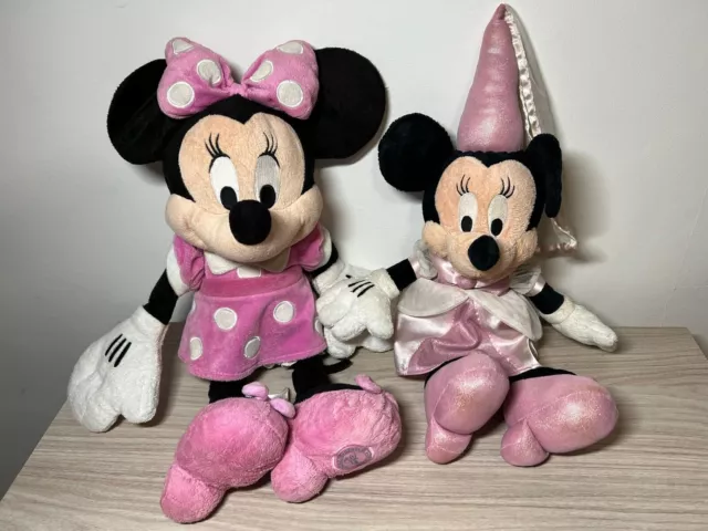 Disney Store - Minnie Mouse Plush (20")  & Princess Minnie Mouse Plush (20")