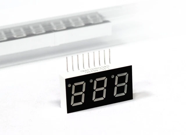 5X LITEON LTC-4622G 7-Segment LED Display Triple Digits Green Grün 9 ...