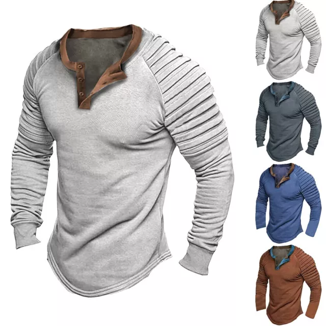 Classic Stand Collar Men's Slim Fit Casual Long Sleeves Office Shirts Soft Top
