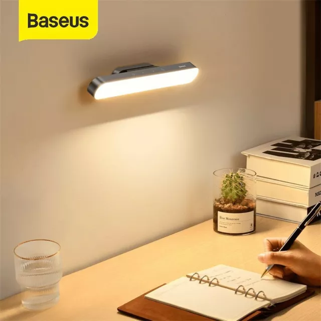 Baseus Magnetic LED Reading Desk Lamp Table Stepless Dimming Hanging Night Light 2