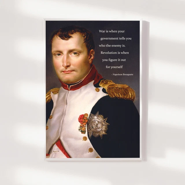 NAPOLEON BONAPARTE QUOTE - War is When... Poster Art Print Photo Art of ...