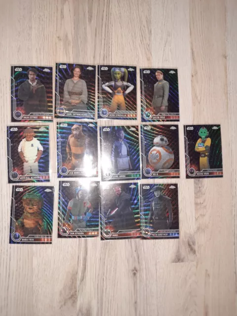 2023 Topps Chrome Star Wars - 13 Black Wave Karten Refractor Parallel