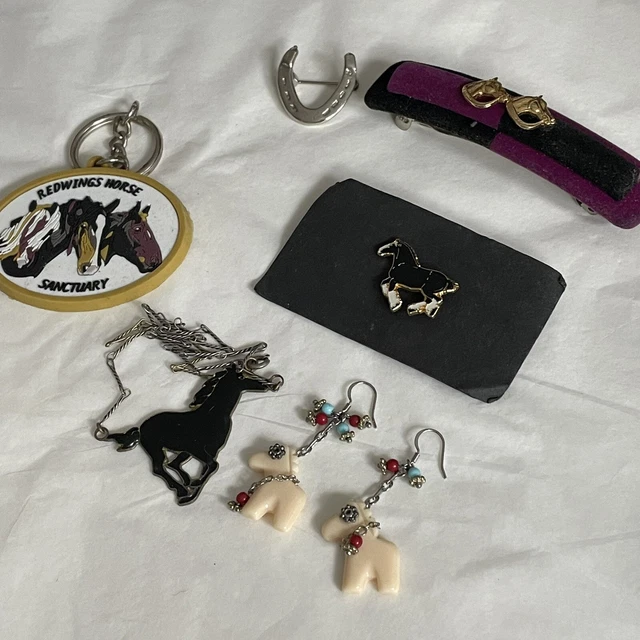 Horse pony jewellery bundle vintage equestrian horse lover costume jewellery