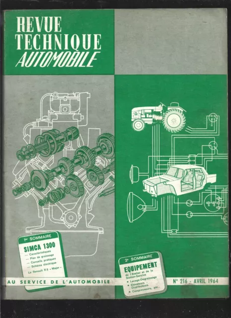 Revue Technique Automobile . N° 216 . Avril 1964 .