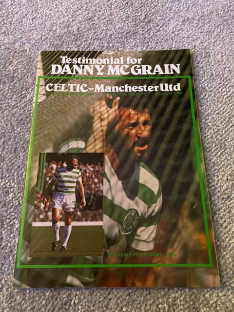 Celtic v Manchester Utd - Danny McGrain Testimonial Match Programme 1980