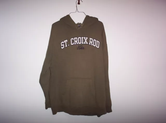 ST. CROIX ROD Fishing Sweatshirt Hoodie Mens XL Worn Once $40.00 - PicClick