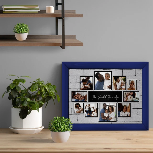 Personalisierte Familie - 10 Fotos - A4 Metallschilddruck - Rahmenoptionen verfügbar 3