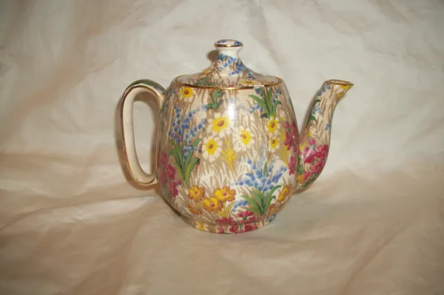 Old Royal Winton Grimwades Marguerite Small Teapot Chintz England 3