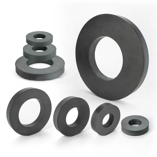 1x Large Magnet Ring Ferrite With Hole 22mm/32mm/33mm/45mm Black Round Strong