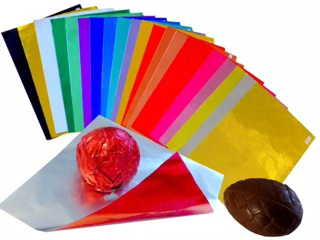 375 Hojas Colorido Papel de Aluminio 100x100mm Envoltura para Chocolate