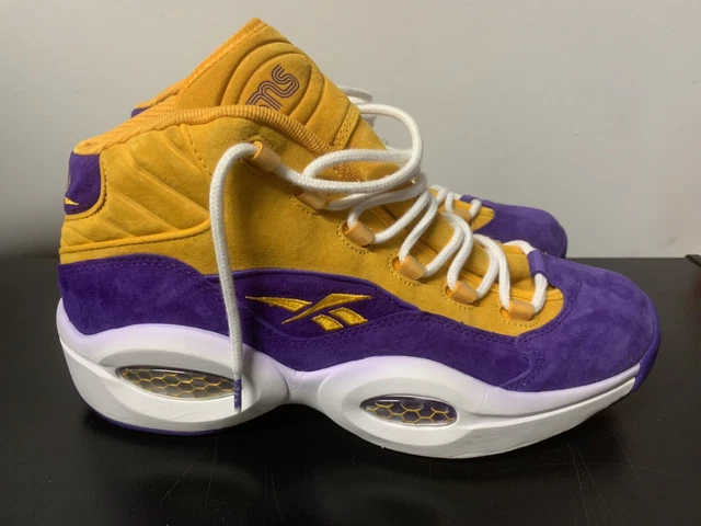 Reebok question sale purple and gold