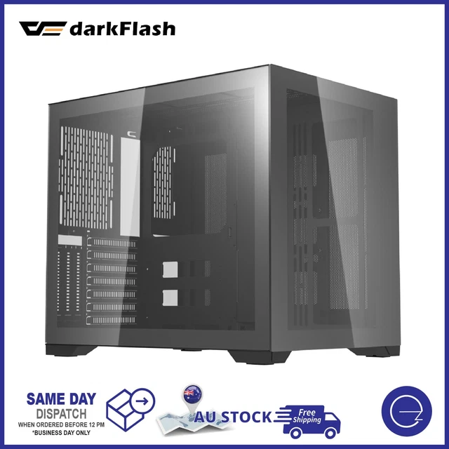 DARKFLASH COMPUTER PC CASE ATX Tower Tempered Glass Panel without Fan