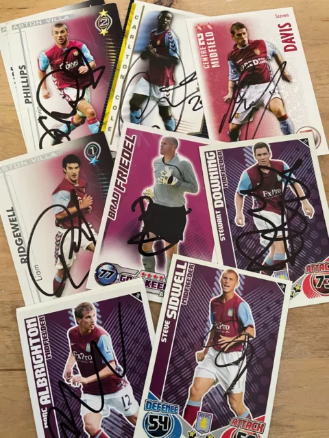 match attax, Shoot Out And Other ASTON VILLA SIGNED CARDS