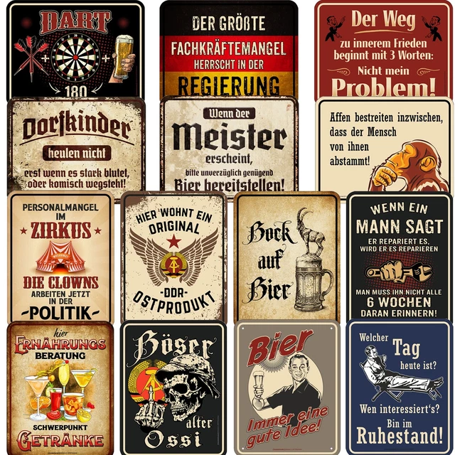 SUPERDANT Weihnachtsbaum Blechschild 30x20cm - Frohe Weihnachten Wanddeko